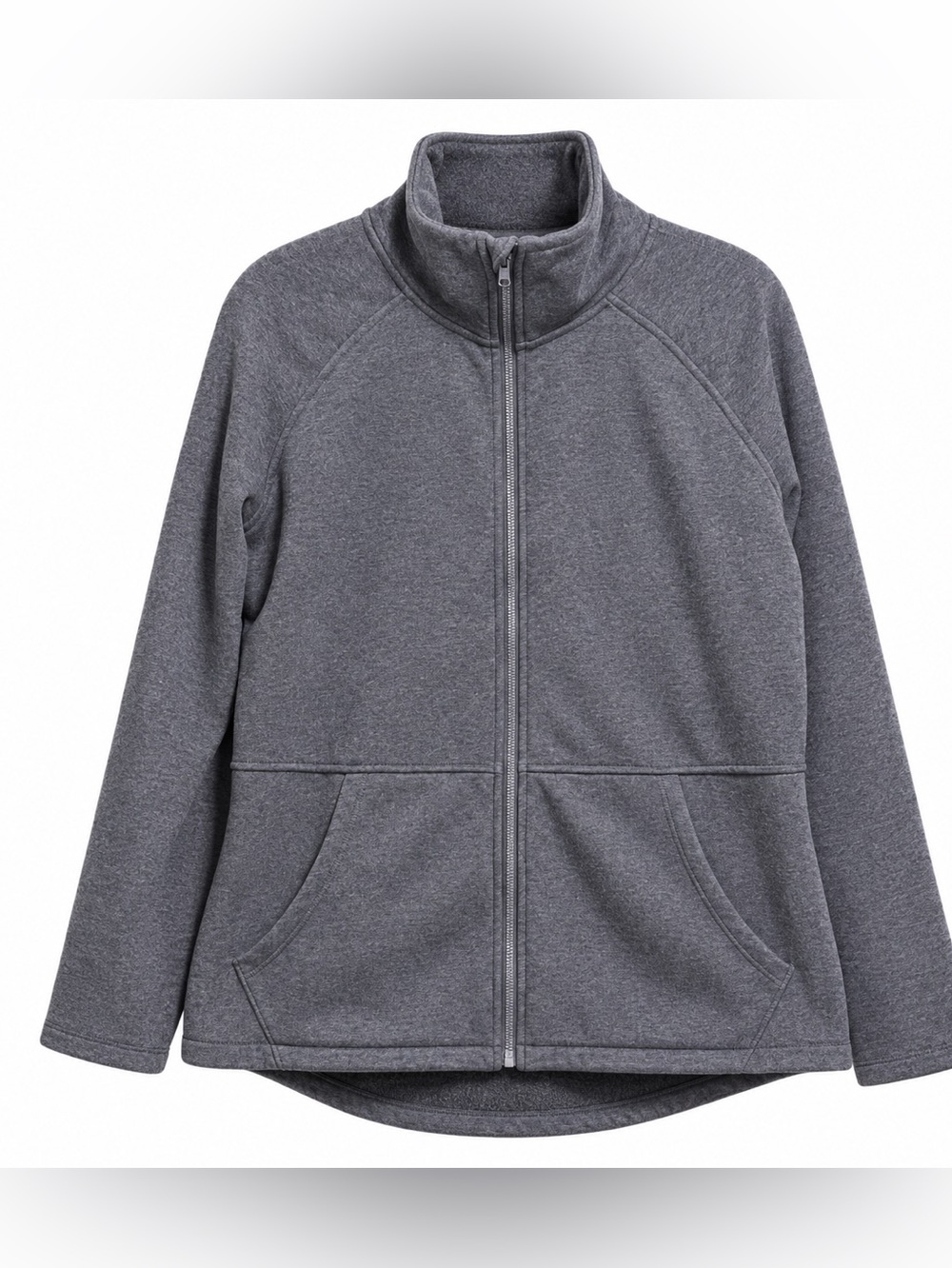 Skechers Women’s Gray Full Zip Jacket Mock Neck Long Sleeve Size L
